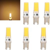 LYERCW - Lot de 6 ampoules LED G9 5W 220V à intensité variable, 500 lm, lampe COB pour la maison