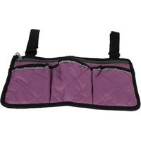 Multifunctional Side Hanging Wheelchair Storage Bag (Purple Polyester Pongee)