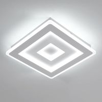 COMELY Plafonnier LED Carré Moderne, 36W 28cm Lampe de Plafond LED, Blanc Luminaire Plafonnier Intérieur pour Chambre à Coucher, Salon, Couloir, Lumière Blanche Froide 6500K