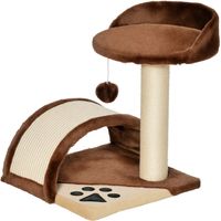 Albero Tiragraffi per Gatti per Gioco e Relax 36x36x44 cm Marrone