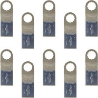 10 - Lame bimétallique - Accessoire multi-outils - Coupe bois métal plastique - Pour Fein SuperCut Festool Vecturo - Argent - 35 mm