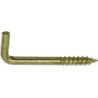 Schraubhaken mit Holzgewinde 2,5x25 mm Wandhaken Bildhaken Stahl vermessingt