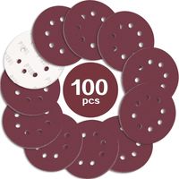 100 Stück 125 mm Schleifscheiben, Körnung 1200, 8-Loch-Schleifpapier-Schleifscheiben, ideal zum Schleifen/Polieren für Exzenterschleifer