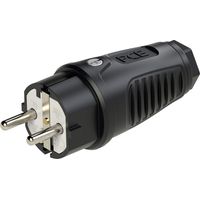 PC Electric 0511-ss Schutzkontaktstecker Gummi 250 V Schwarz IP54