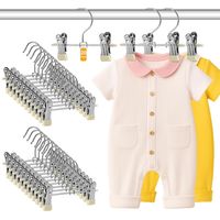 Cintre Enfant, Lot de 20 Cintres Pantalon pour Enfants avec Clips, Cintre Bebe Qui économisent de l'espace,17cm Cintres Bébé 17cm Convient pour Pantalons, vêtements, Chaussettes, Jupes Courtes