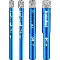 S&R drill bits Diamond drill bits for ceramic tiles, porcelain stoneware, glass tiles, stone. Box of 4 professional diamond drill bits