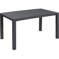 Tavolo rettangolare dogato in resina Keter 147x90xH74 cm - Black