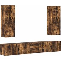 Ensemble de meubles TV 5 pcs - Armoires TV suspendues Chêne fumé Bois d'ingénierie fr1656 - Maison La Vie