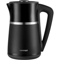 Concept - Wasserkocher, Volumen 1,7 l, mit Temperaturregelung, 2200 W, schwarz rk3100
