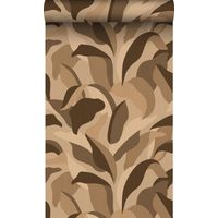 papier peint feuilles tropicales marron - Origin Wallcoverings