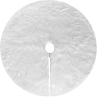 (90 cm) Jupe d'arbre de Noël en peluche blanche neige Jupe d'arbre de Noël Jupe d'arbre de Noël en fausse fourrure blanche Housse de support d'arbre