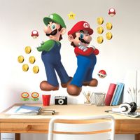 Adesivo gigante Super Mario Bros. e Luigi riposizionabile