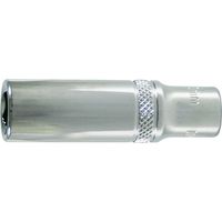 Socket 1/4 '' Modello Lungo, Lucidato, Costa S / Appartamento: 10 Mm Lungo. 50 Millimetri