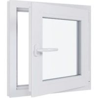 Finestra in PVC - Triplo vetro - Bianco - 600 mmx600 mm cm