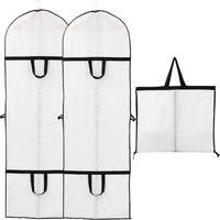 Housse Robe de Mariée 60x180cm 2 Pièces – Anti Mite, Anti Poussière, Pliable pour Robe de Soirée & Robe Demoiselle d'Honneur