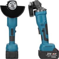 Meuleuse d'angle 21 V 125 mm M14, moteur sans balais, outil de meulage électrique, machine de découpe au lithium multifonctionnelle, puissance utilitaire pour le polissage des carreaux de céramique, d