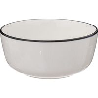 Bol en porcelaine ALIX, bord noir, Ø15 cm