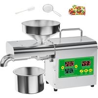 Presse à huile de graines automatique en acier inoxydable CHIGOODS avec contrôle de température, 1,5 kW