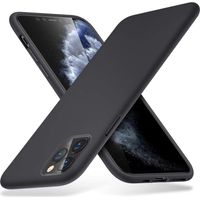 Cover custodia nera opaca compatibile modello IP 11 pro max smartphone morbida