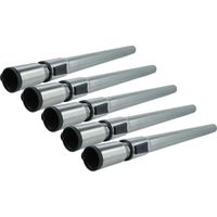 vhbw 5x tubo compatibile con Miele S323 I-2, S324 I, S324I, S326I, S326, S324 I-2 aspirapolvere - attacco 35 mm, 60 - 100 cm, nero / argento