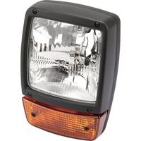 Scheinwerfer Halogen'eckig 12V transparent/gelb zum Anschrauben'212x150xAMP 6-polig Hella HELLA 1SA996120471