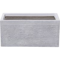Vaso Rettangolare Vetroresina Bianca per Esterni o Interni 50 x 23 x 24 cm Myra