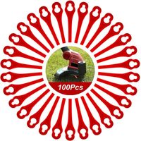 Lot de 100 lames en plastique pour coupe-bordure – Ouverture 12x7 mm – Compatible avec Florabest – Pour coupe précise et entretien jardin – Merkmak