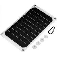 Panneau Solaire, 10W 5V Panneau Solaire Portable Chargeur Portable Chargeur de Puissance Mobile Panneau Solaire Étanche Sortie USB
