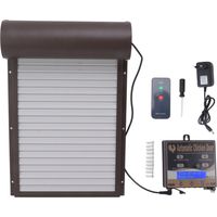 Eosnow Automatische Hühnerkoop -Tür Lichtempfindung Timing Fernbedienung 3 in 1 für die Zuchtfarm 100‑240V Brauner EU -Stecker