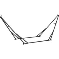 Soporte para Hamaca Plegable 2 en 1 Soporte para Silla Colgante con Estructura de Metal y Bolsa de Transporte Negro