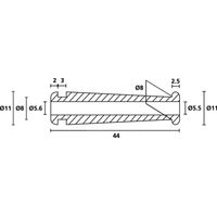 HellermannTyton HV2206 PVC-FR BK 500 Knickschutztülle Klemm-Ø (max.) 5.6 mm PVC Schwarz 1 St.
