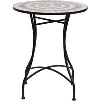 Table mosaïque céramique ronde jardin terrasse Φ60x71cm