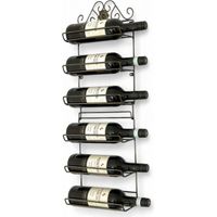 DanDiBo Weinregal Wand Metall Schwarz 240404 Flaschenregal Schmal Wandmontage Wine Rack Weinflaschenhalter Weinhalter Flaschenhalter