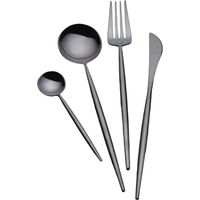 Abert set 16 pz posate porto black acciaio set 16 pezzi