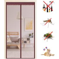 Mosquitera magnética para ventana de puerta, 100 x 210 cm, mosquitera de cifrado de malla autoadhesiva, cierre automático de cortina magnética antimosquitos, sin taladrar, para ventanas de puerta (mar