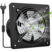 150 mm Extracteur d'Air Chaud 525m³/h– Puissant, Silencieux, et Efficace Valve Anti-Retour Prévention de l'Humidité et Refroidissement Idéal pour Cuisine, Salle de Bain, Noir