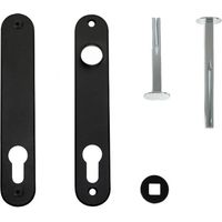 Locinox – Jeu de plaques de propreté pour serrures à encastrer (2 pièces) RAL9005 – Protection esthétique et durable – Installation rapide et facile