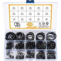 Lntyq – Kit de 300 circlips assortis M4-M28 – Anneaux de retenue externe – Pour roulements, arbres et pièces mobiles – Rangement pratique
