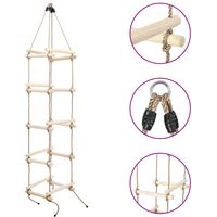 Vidaxl – Échelle de corde en bois 200 cm – 5 marches – Corde PE résistante aux intempéries – Pour enfants de 3 à 12 ans