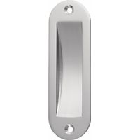 Coquille de porte coulissante en aluminium argent anodisé, avec 2xD.5mm, longueur 120mm, largeur 40mm