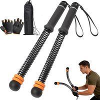 Battle Rope - Cordless Resistance Rope with Adjustable Weight Ring - Indoor Outdoor Home Gym Fitness Equipment - 2 Pieces