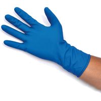 Gardening Doc High Risk Puderfreie Einweg-Latexhandschuhe - - Blau