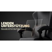Gaming Stuhl Stoff BĂĽrostuhl, Massage Gaming Stuhl mit KopfstĂĽtze, ergonomischer Rennsport Gaming Sitz mit FuĂźstĂĽtze (schwarz)