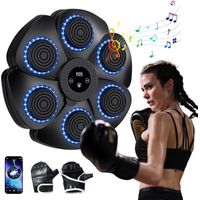 Macchina da boxe musicale intelligente – Bluetooth – 9 modalità di velocità – Sacco da boxe in schiuma ad alte prestazioni – Facile montaggio a parete
