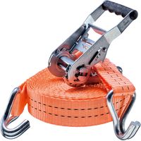 Gr .6 Meter RATSCHEN-ZURRGURT, 2-TEILIG MIT SPITZHAKEN orange CARGO LASHING BELT