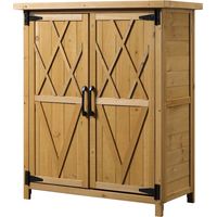 Armoire de jardin 0,24 m² 75x40x90 cm 4 étagères toit galvanisé rangement outils