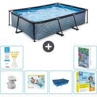 Exit-toys Piscina Exit Rectangular - Efecto piedra - 300x200x65 cm - 7-piezas S291