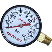 Aerotec Manomètre 9052069 Raccordement (manomètre): à l'arrière Filetage extérieur 1/4" 1 pc(s)