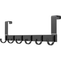 Crochet de porte à suspendre, avec 6 crochets, pour feuillure de porte standard jusqu'à 4,1 cm