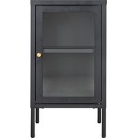 Dalby Vitrinenschrank 1 Glastür schwarz.